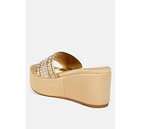 Batanga Diamante & Rhinestone Detail Stylish Flatforms