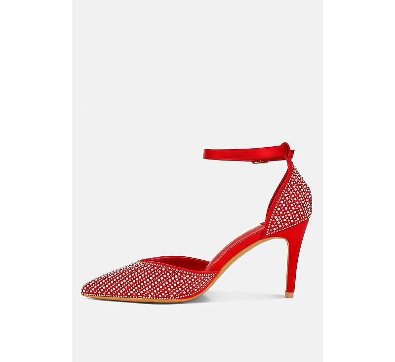 Wanda Pearls & Sequins Embellished Stiletto Sandals Women