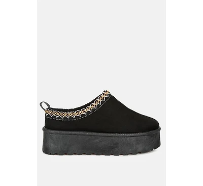 Jesters Embroidered Platform Classic Slip-On