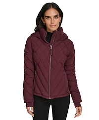 Calvin Klein Womens Side-Panel Hooded Packable Puffer Coat, Created for Macys