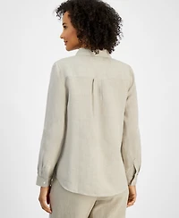 Charter Club Women's 100% Linen Shirt, Created for Macy's
