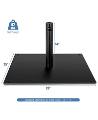 Skonyon 42 Lbs Weighted 25 Inch Square Patio Umbrella Base