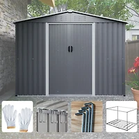 Streamdale 8'x6' Metal Storage Shed with Lockable Doors