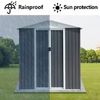 Streamdale Outdoor Storage Sheds 6FTx4FT Apex Roof Grey