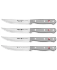 Wusthof Gourmet Gray 4-Piece Steel Steak Knife Set