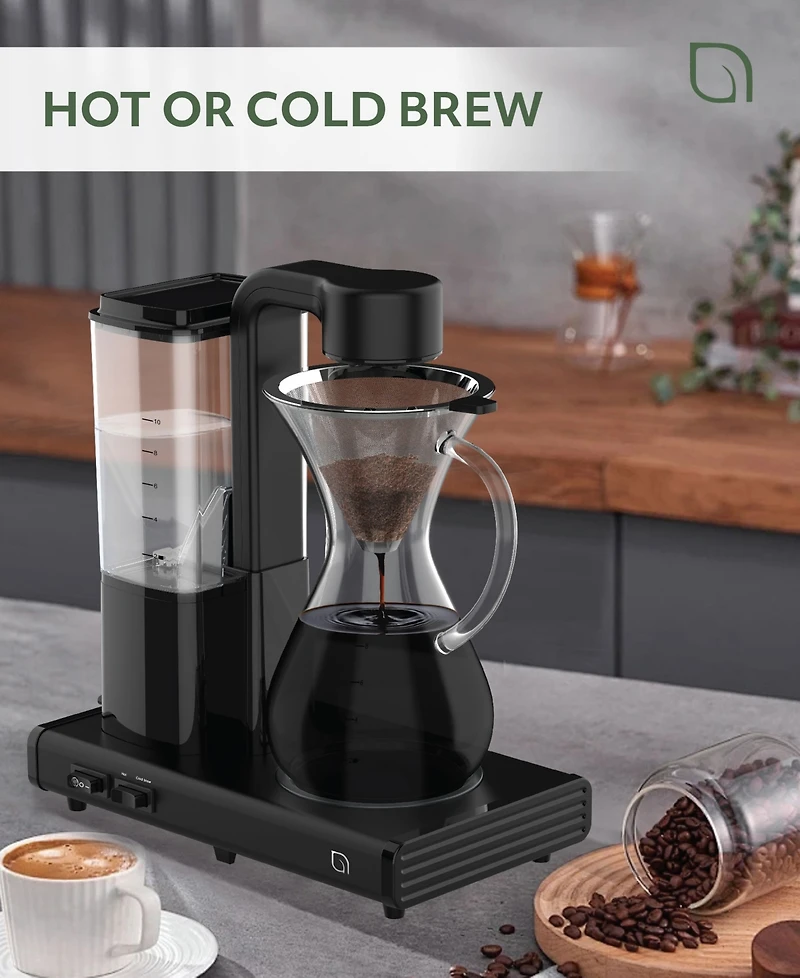 Willow Kitchen Artisan Brew Automatic Pour Over Coffee Maker- Blooming Technology