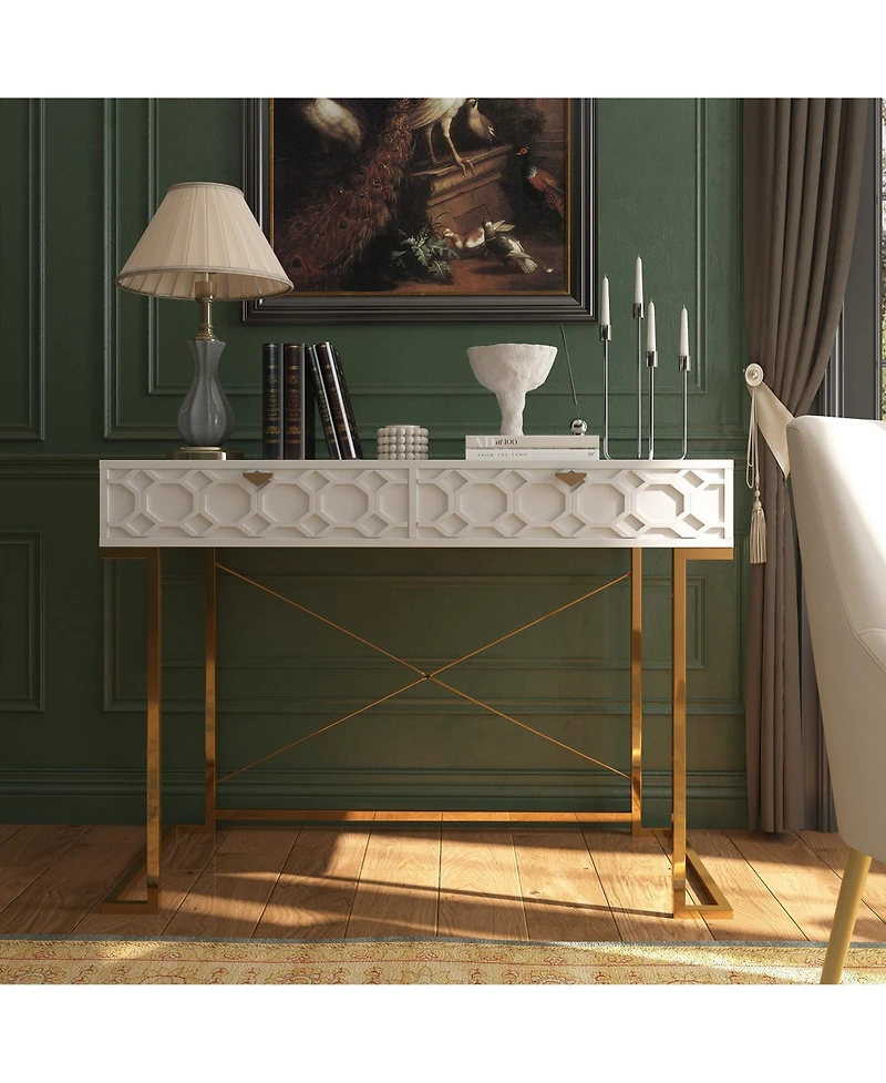 Functional Writing Desk with Ample Storage and Modern Design