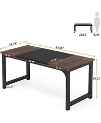 Tribesigns Executive Desk, Large Office Computer Desk with Thicken Frame, Modern Simple Workstation Business Furniture for Home Office
