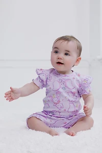 Bambi Baby Girls Disney Winnie the Pooh Minnie Mouse Lilo & Stitch Peplum T-Shirt and Bike Shorts Outfit Set Newborn to