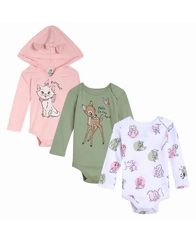 Bambi Baby Girls Dumbo Simba 3 Pack Cosplay Bodysuits