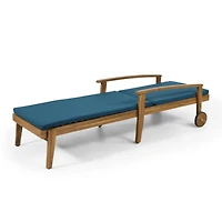 Streamdale Acacia Wood Chaise Lounge with Adjustable Cushions