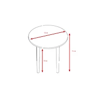 Streamdale Sophisticated Round Coffee Table 550mm Diameter, High Foot Design