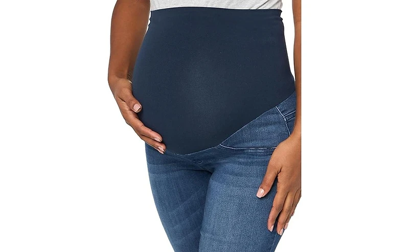 Motherhood Maternity Maternity Indigo Blue Secret Fit Over the Belly Stretch Ankle Jeggings - Motherhood