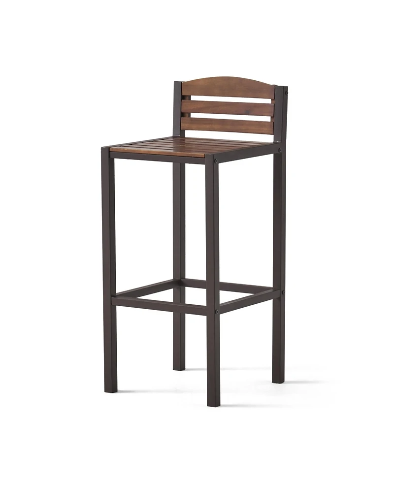 Acacia Wood And Iron Industrial Barstools: Modern Sophistication For Your Bar Or Dining Space