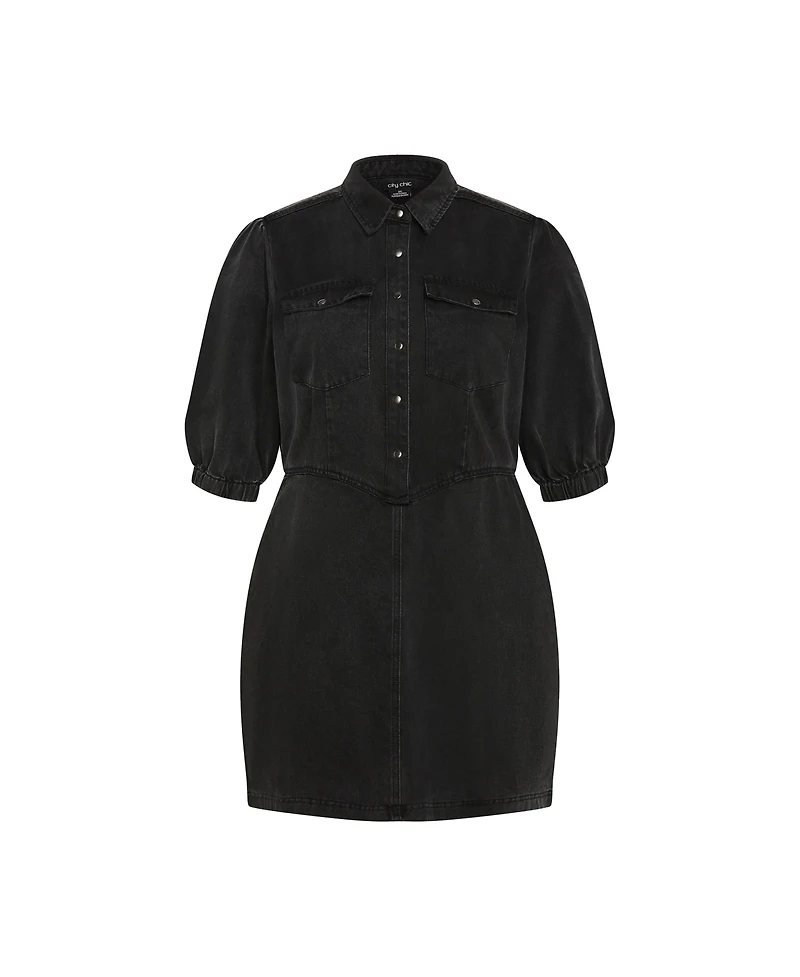 City Chic Plus Size Remi Denim Dress