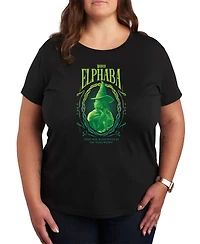 Hybrid Apparel Plus Size Wicked Elphaba Graphic Crew Neck T-Shirt