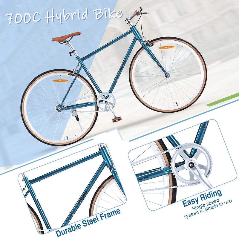 Streamdale Classic Single Speed City Bike for Men and Women