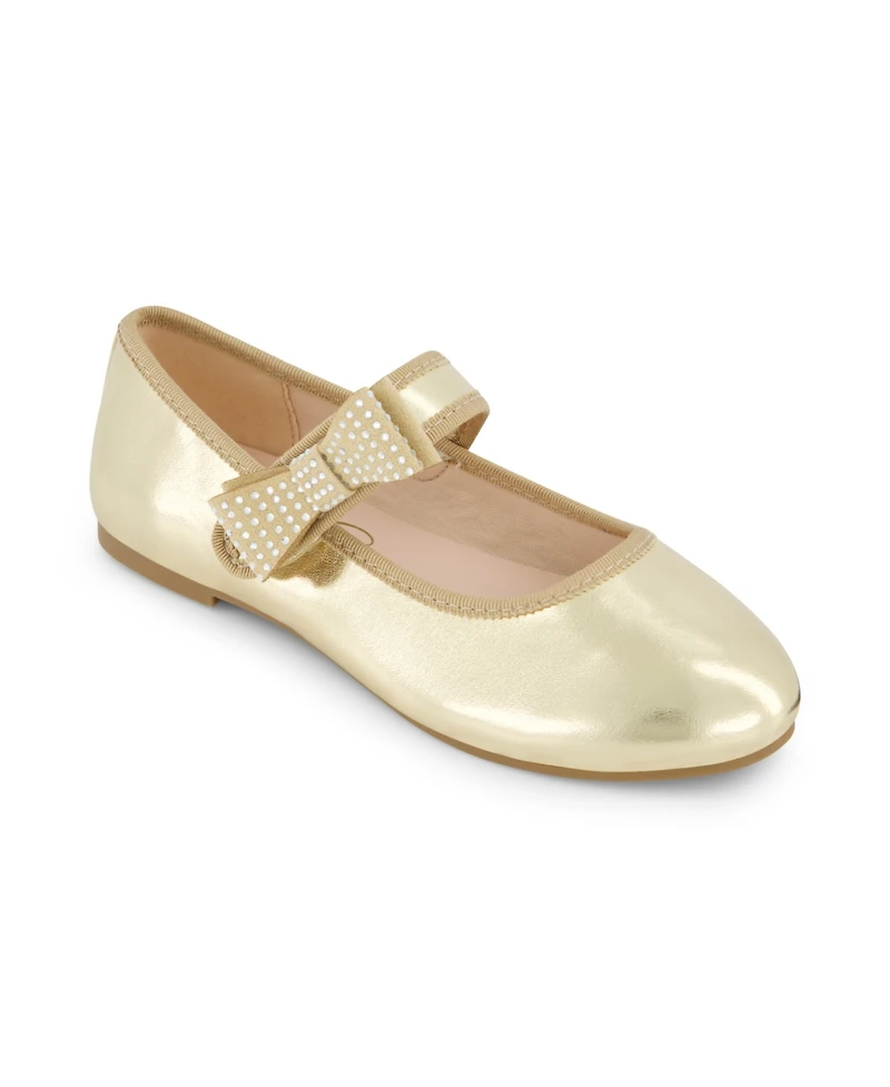 Jessica Simpson Little and Big Girls Amy Crystal Bow Ballet Flat