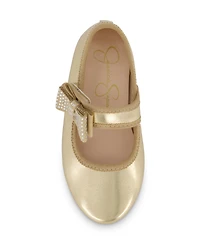 Jessica Simpson Toddler Girls Amy Crystal Bow Ballet Flat
