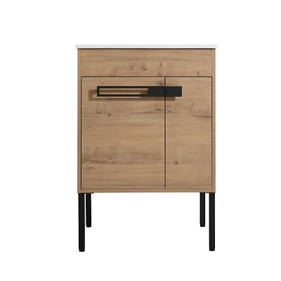 24 Inch Freestanding Bathroom Vanity or Floating is Optional Conversion.2418-00324IMO-1(Kd-Packing) Only Including Cabine