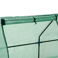 9' x 3' x 3' Portable Mini Greenhouse Outdoor Garden with Large Zipper Doors and Water/Uv Pe Cover, Green
