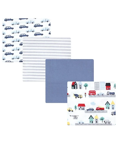 Hudson Baby Infant Boy Cotton Flannel Receiving Blankets, Cowboy, One
