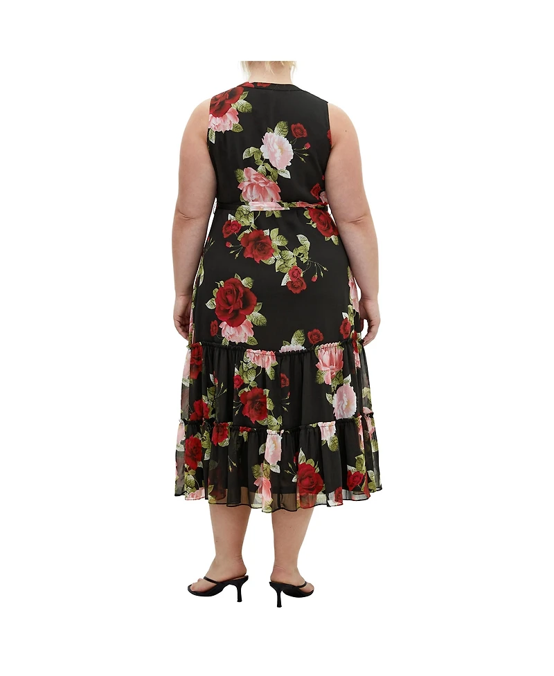 City Chic Plus Size Roma Print Dress