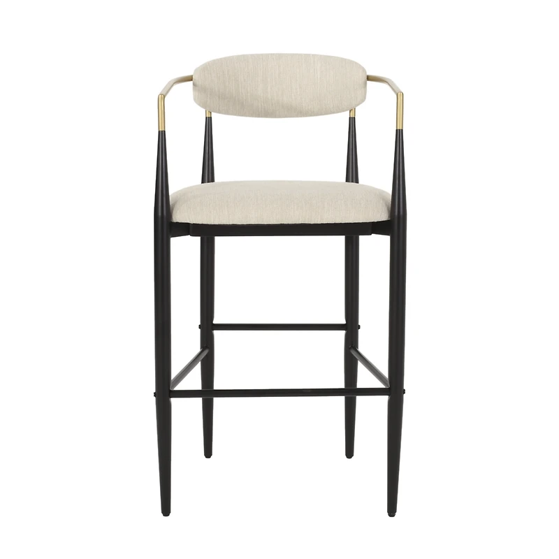 Streamdale Furniture Sleek And Sturdy Modern Barstools With Iron Frames And Fabric Upholstery