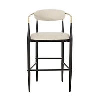 Streamdale Furniture Sleek And Sturdy Modern Barstools With Iron Frames And Fabric Upholstery