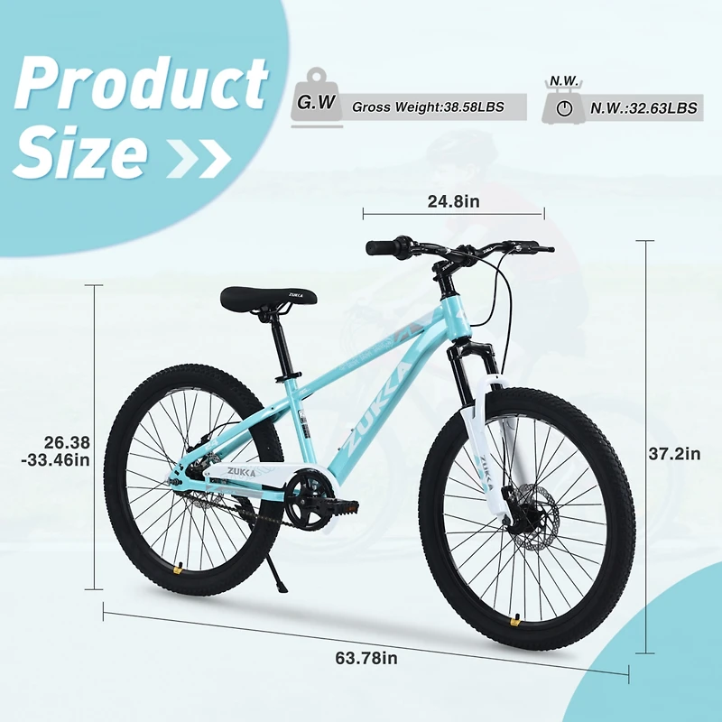 Streamdale Mountain Bike for Kids, 24'' Mtb, Ages 9-12