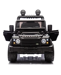 Streamdale Furniture Licensed 2015 Land Rover Defender 90,24V Kids Ride On Xxl Car W/Parents Control,2wd, Four-wheel suspension, Bluetooth, MP3,Music,