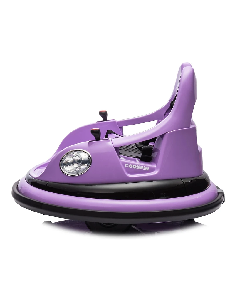 Streamdale Electric Ride-On Bumper Car with Remote, Led Lights, & Spin