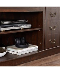 Streamdale Furniture Vintage drawer Traditional Tv Media Stand Farmhouse Rustic Entertainment Console for Tv Up to 65" with Open and Closed Storage Sp