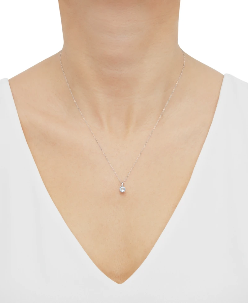 Birthstone Pendant 14k Gold or White