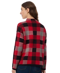 Jones New York Women's Jacquard Mock-Neck Sweater