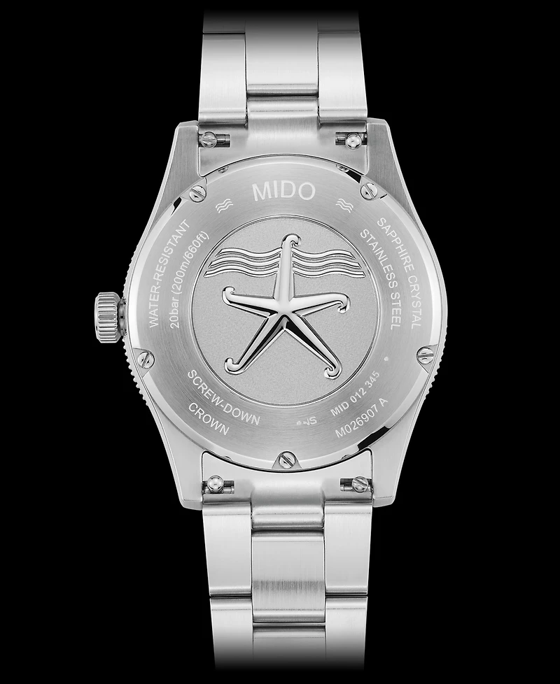 Mido Men's Swiss Automatic Ocean Star Captain Stainless Steel Bracelet Watch 39mm