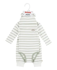 Huggies Baby Boys Cotton Waffle Bodysuit, Pants & Hat, 3 Piece Set