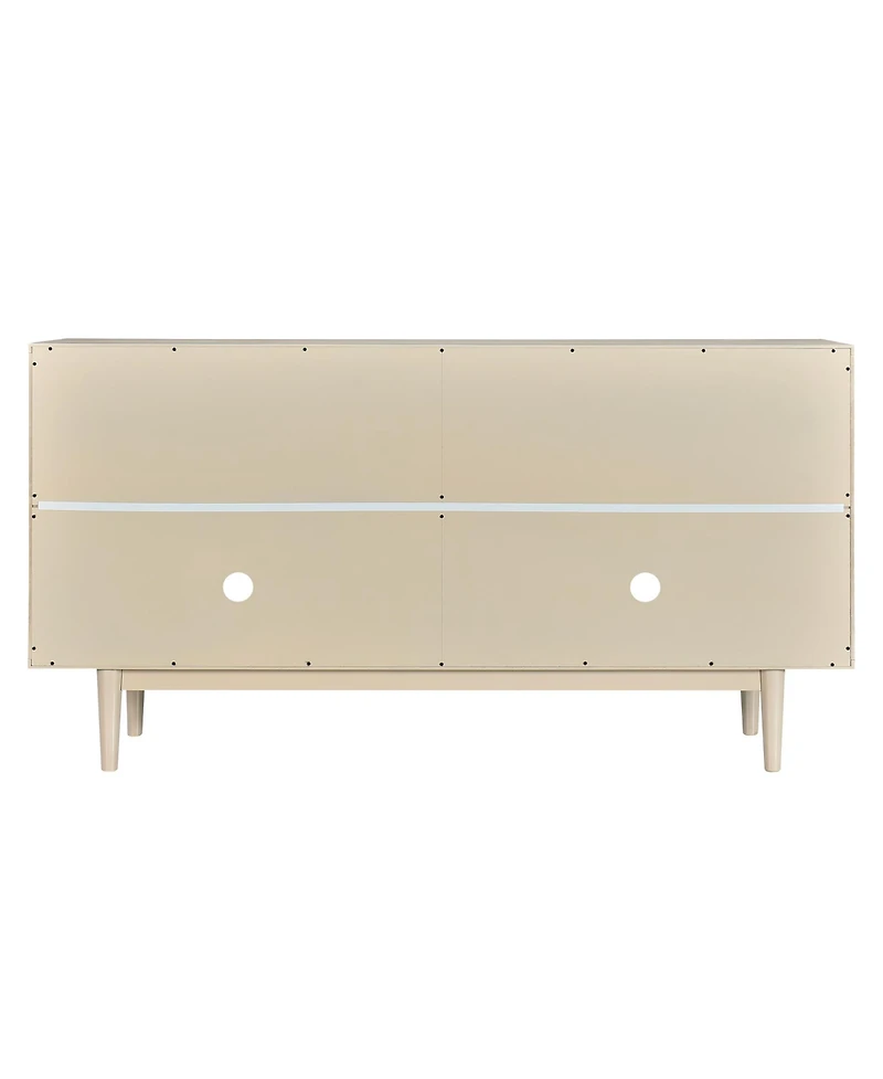 Streamdale Modern Almond Sideboard with Convex Doors
