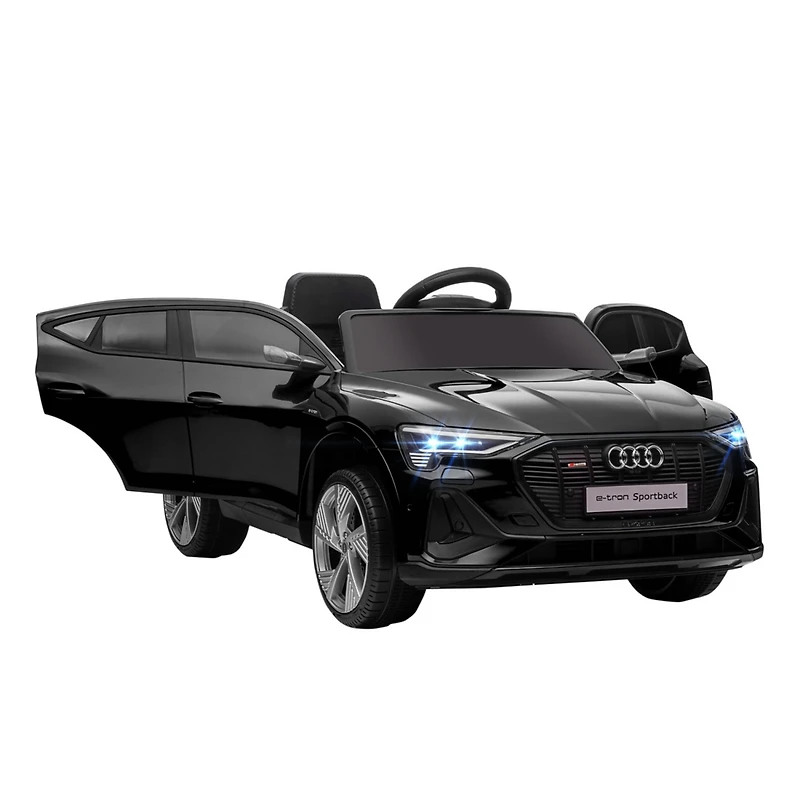 12V Kids Electric Ride On Car, Audi E-tron, Battery Powered Toy with Parent Remote Control, Suspension System, Auxiliary Wheels, Led Lights, Music and