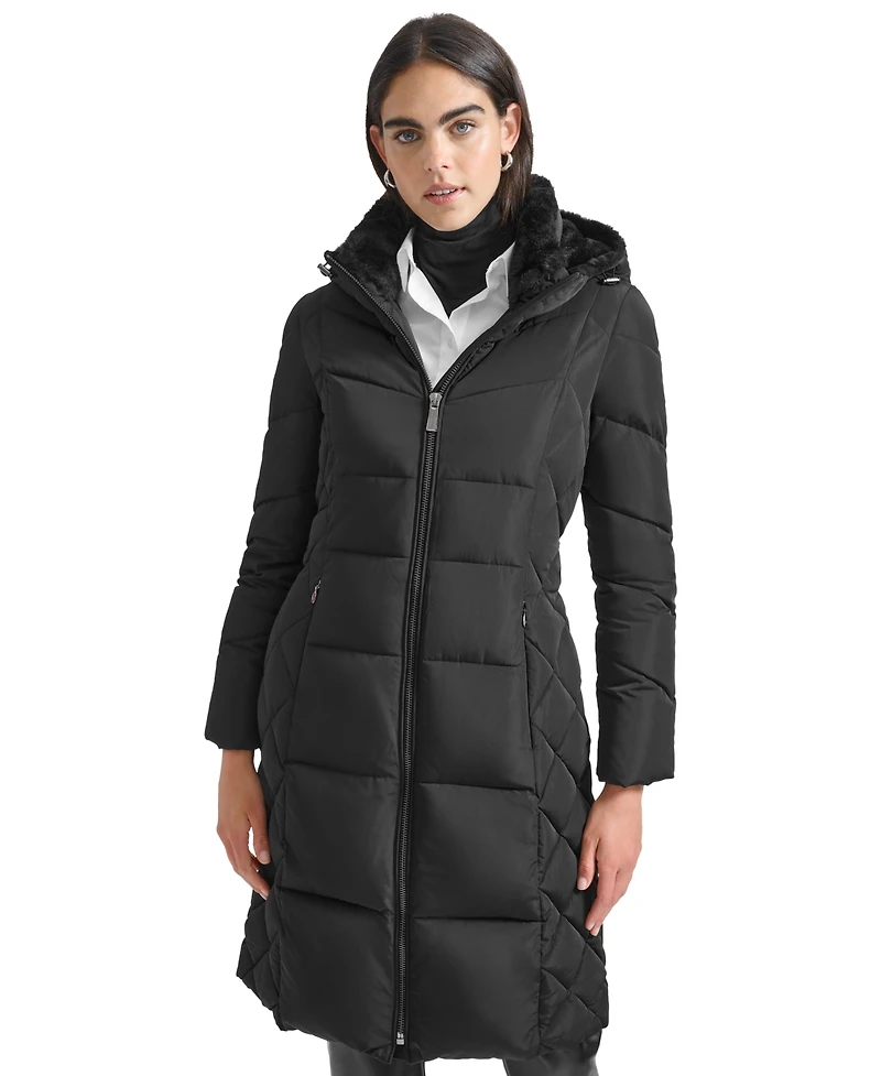 Calvin Klein Women's Hooded Puffer Coat