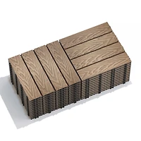 Streamdale Furniture Streamdale Premium Patio Decking Tiles (22-Pack), Diy Quick Deck
