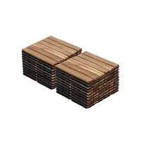 Streamdale Acacia Hardwood Interlocking Deck Tiles, 12" x 12