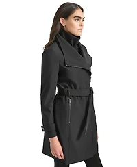 Calvin Klein Women's Long Sleeve Belted Wrap Coat