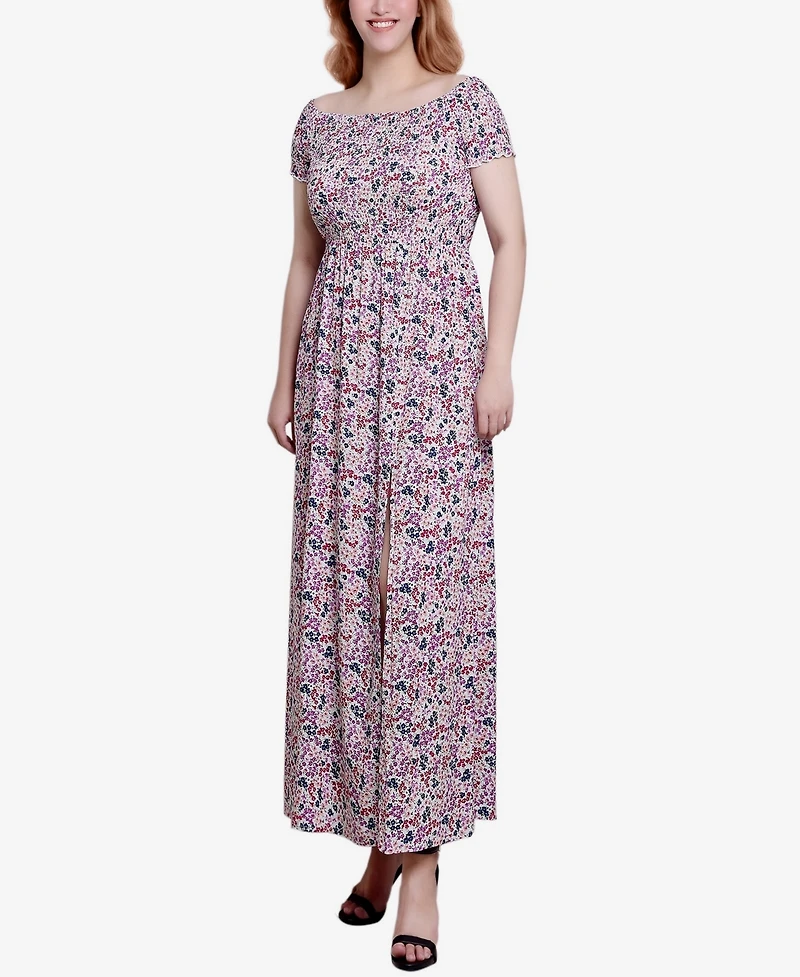 Ny Collection Women's Smocked Bodice Maxi Dress