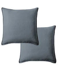 Levtex Washed Linen Relaxed Solid 2-Pack Decorative Pillow Cover, 20" x