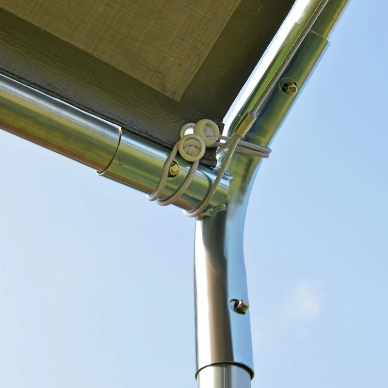 10'x20' Carport Heavy Duty Galvanized Car Canopy with Included Anchor Kit, 3 Reinforced Steel Cables, Grey