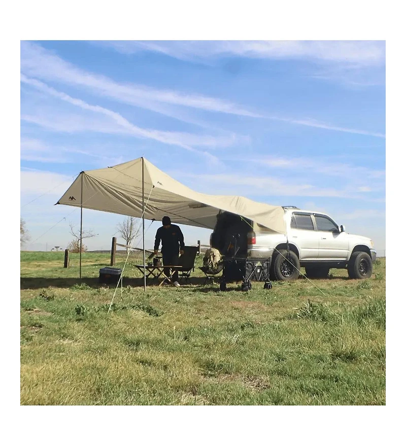 Nomad Nest Suv Tailgate Tarp Tent – 14x16 ft Waterproof Car Camping Canopy for Trucks, Jeeps, Hatchbacks & Vans – Easy Setup with Poles,
