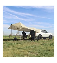 Nomad Nest Suv Tailgate Tarp Tent – 14x16 ft Waterproof Car Camping Canopy for Trucks, Jeeps, Hatchbacks & Vans – Easy Setup with Poles,