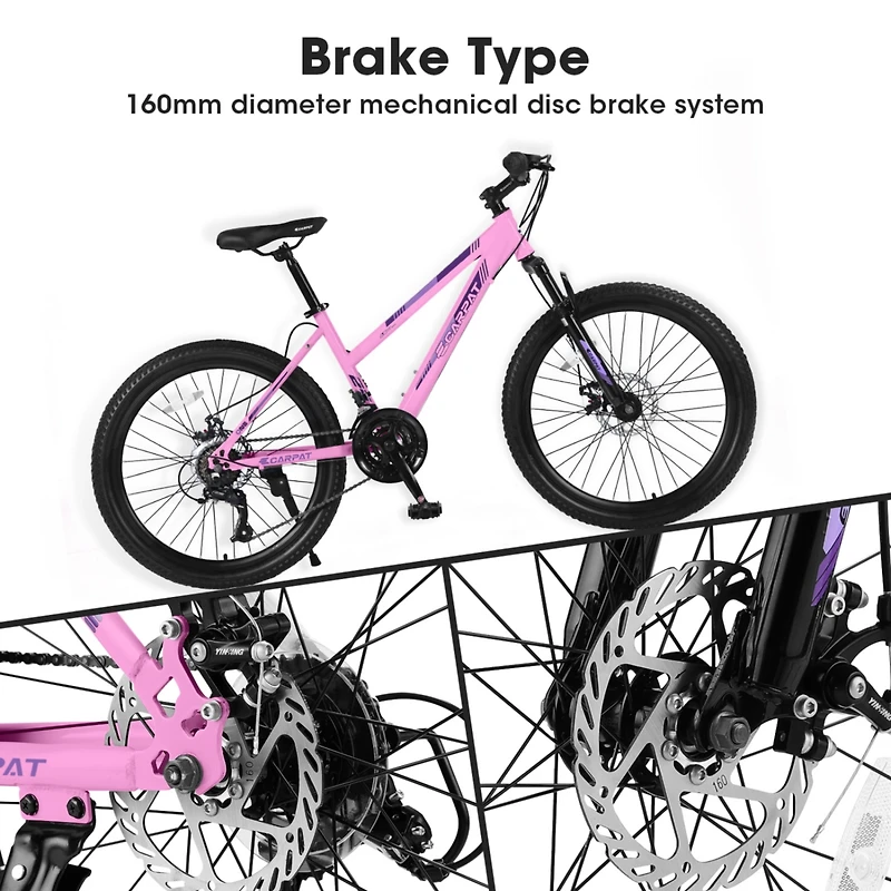 Streamdale 24" Mountain Bike Shimano, Disc Brakes, Suspension
