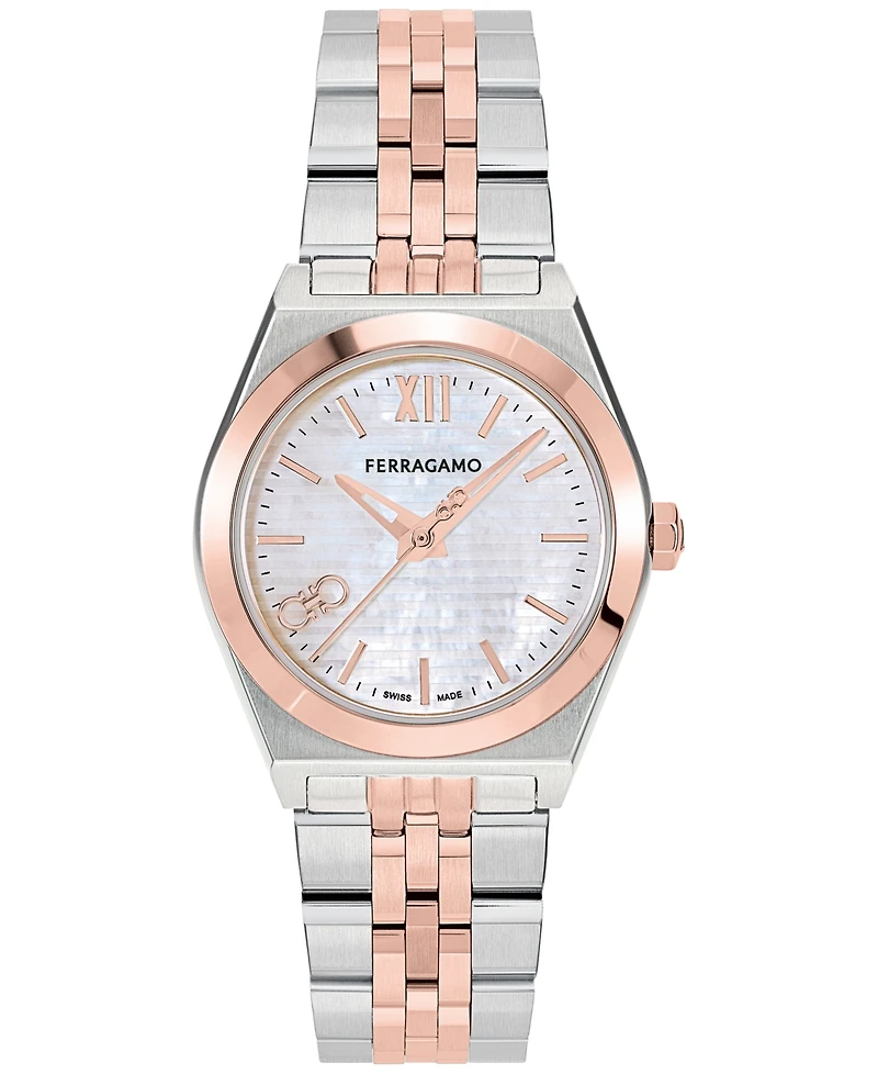 Ferragamo Women's Swiss Two-Tone Stainless Steel Bracelet Watch 28mm